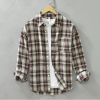 남성 체크 긴팔 캐주얼 셔츠